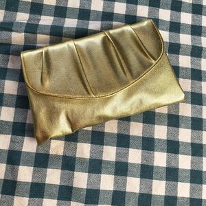 Vintage metallic gold evening clutch purse